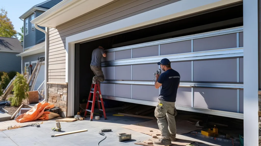 Instalación de una puerta de garaje en una vivienda